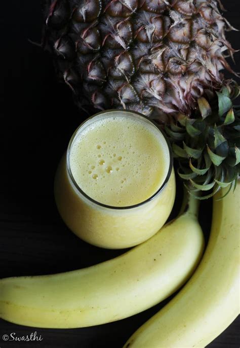 how-to-make-a-pineapple-banana-smoothie-swasthis image