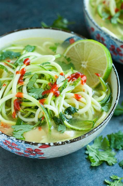 spicy-sriracha-lime-chicken-zoodle-soup-peas-and image
