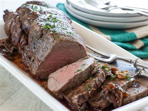 classic-beef-tenderloin-with-red-wine-shallot-pan-sauce image