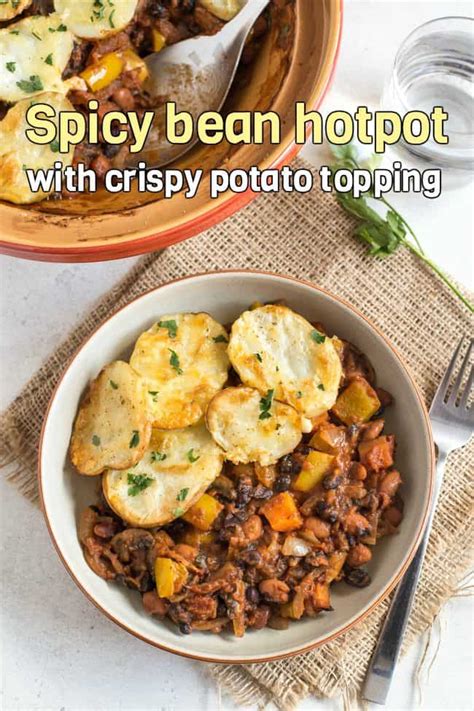 spicy-bean-hotpot-with-crispy-potato-topping-easy image