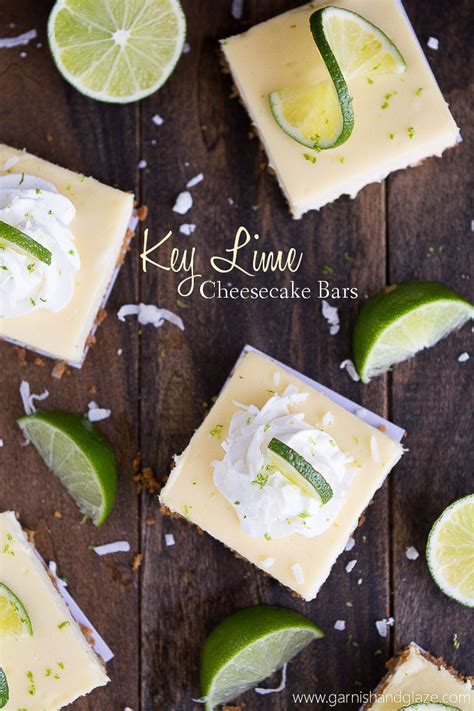 coconut-key-lime-cheesecake-bars-garnish-glaze image