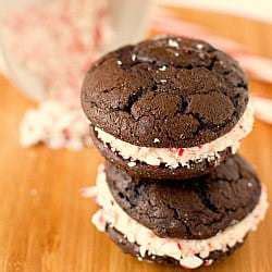 peppermint-whoopie-pies-christmas-recipes-brown image