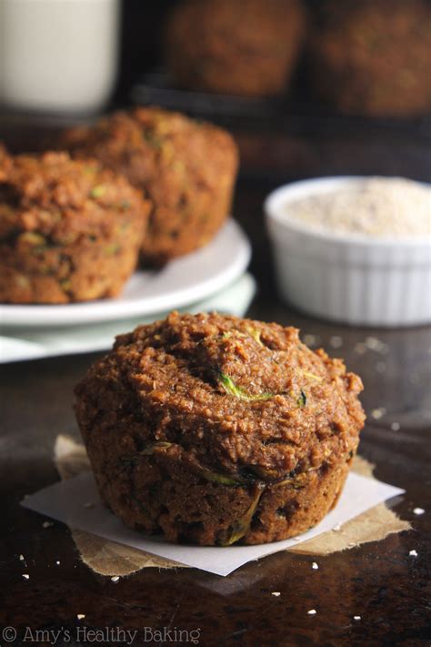 zucchini-bread-bran-muffins-amys-healthy-baking image