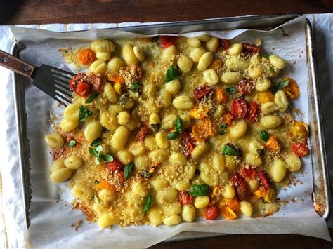 sheet-pan-supper-recipe-gnocchi-with-tomatoes-basil image