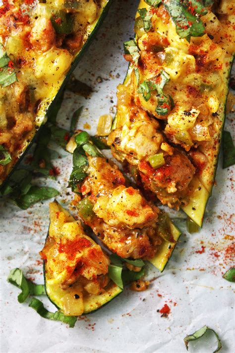 cheddar-and-sausage-stuffed-zucchini-boats-the image