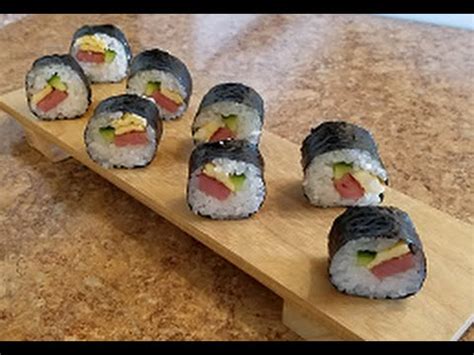 best-spam-egg-sushi-roll-recipe-youtube image