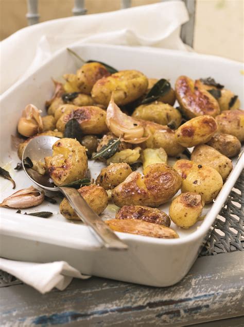 garlic-and-sage-crispy-crushed-new-potatoes image