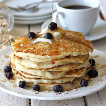 blueberry-oatmeal-yogurt-pancakes-damn-delicious image