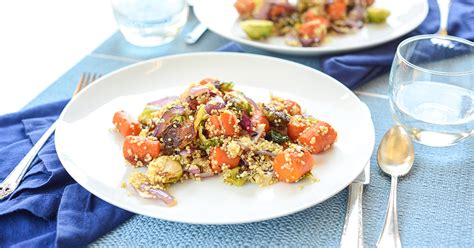 roasted-brussels-sprouts-quinoa-recipe-purewow image