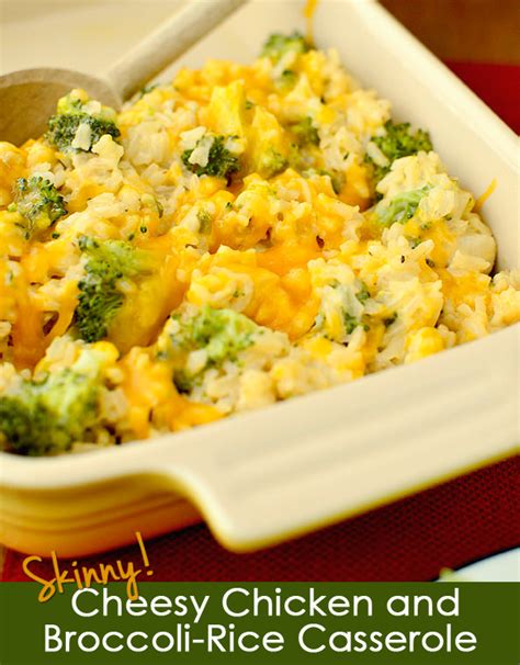 healthy-cheesy-chicken-and-broccoli-rice-casserole image