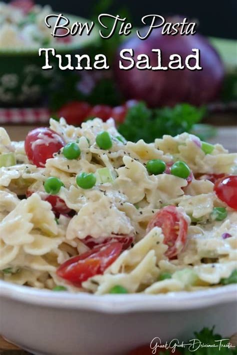 bow-tie-pasta-tuna-salad-great-grub-delicious-treats image