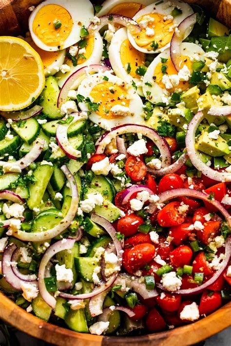 healthy-chopped-egg-cucumber-and-tomato-salad image