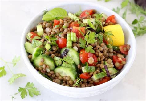 cold-lentil-salad-recipe-vegan-veggie-society image