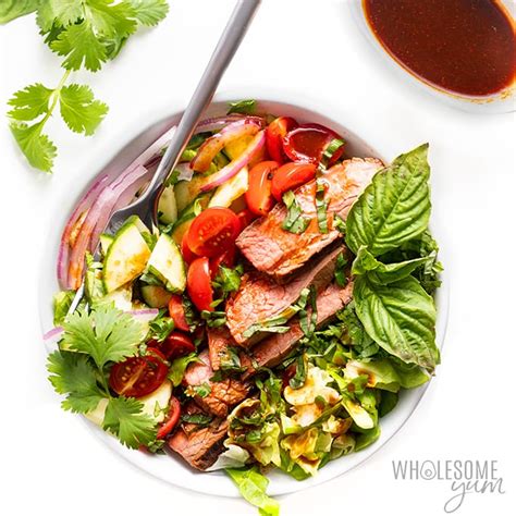 spicy-thai-beef-salad-recipe-wholesome-yum image