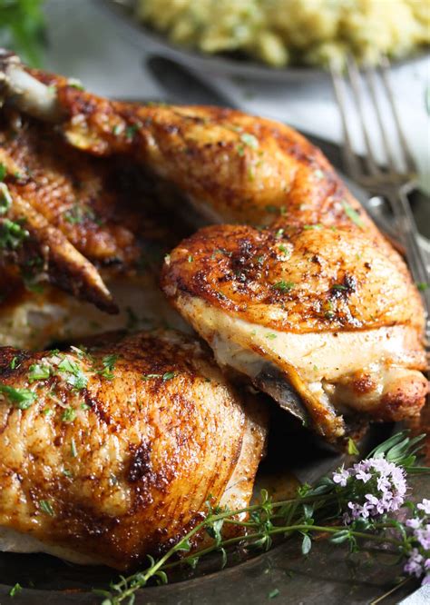 roasted-half-chicken-how-to-bake-chicken-halves image