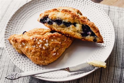 healthy-low-fat-blueberry-scones-zestful-kitchen image