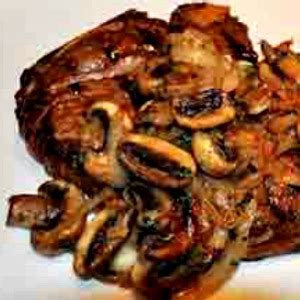 new-york-steak-with-tarragon-mushrooms image