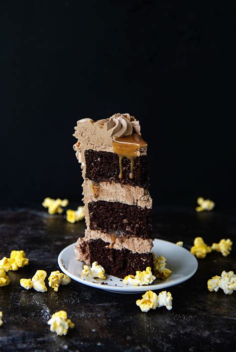 chocolate-salted-caramel-popcorn-cake-sweet image