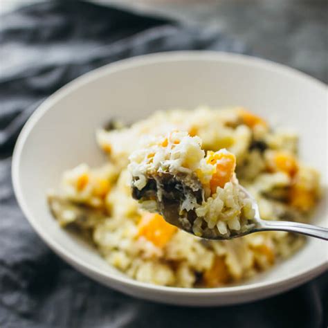 butternut-squash-risotto-with-mushrooms-savory image