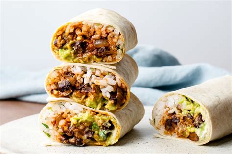 vegetarian-bean-and-rice-burrito-recipe-the-spruce-eats image