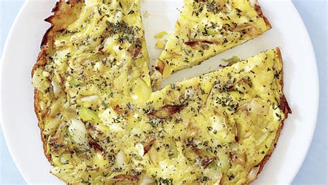 leek-and-goat-cheese-frittata-recipe-finecooking image