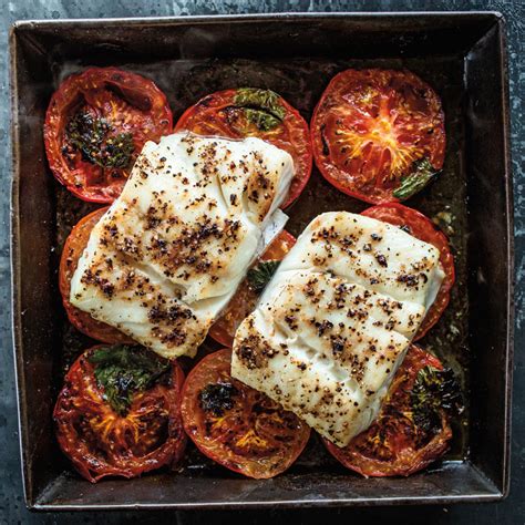 black-pepper-halibut-steaks-with-roasted-tomatoes image