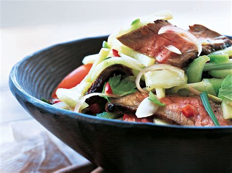 spicy-thai-beef-salad-recipe-food-wine image