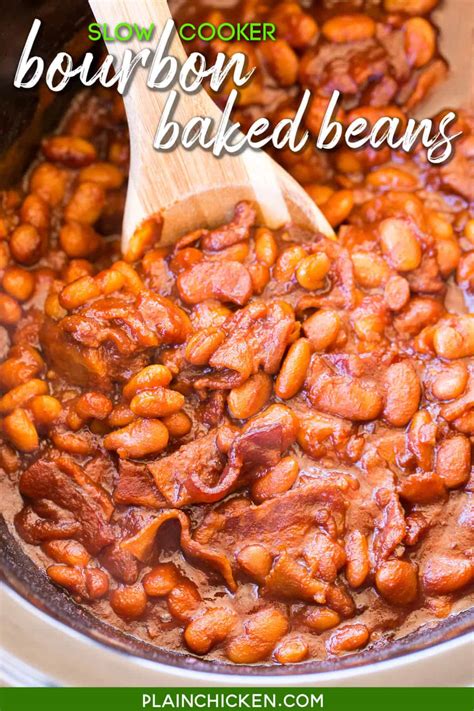slow-cooker-bourbon-baked-beans-plain-chicken image
