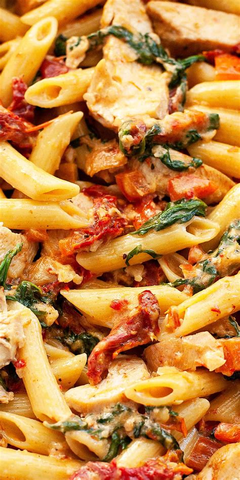 creamy-tuscan-chicken-pasta-foodtasia image