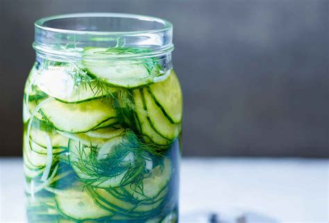 refrigerator-sweet-pickles-recipe-leites-culinaria image