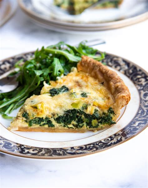 spinach-and-leek-quiche-bakes-by-brown-sugar image