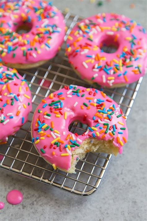 baked-birthday-cake-doughnuts-recipe-girl image
