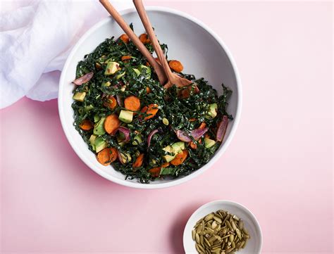 kale-and-avocado-salad-with-roasted-carrots image