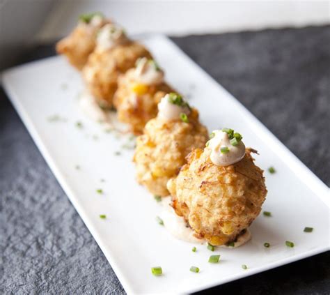 blue-crab-and-corn-fritters-with-a-chipotle-aioli image