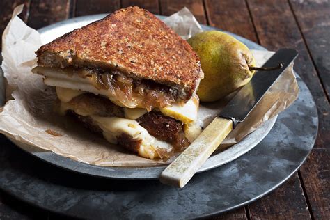 pear-gouda-and-balsamic-onion-grilled-cheese image