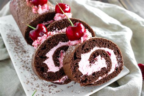 chocolate-cherry-cake-roll-sweet-beginnings-blog image