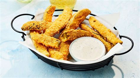 crispy-fried-pickle-spears-with-ranch-dipping-sauce image
