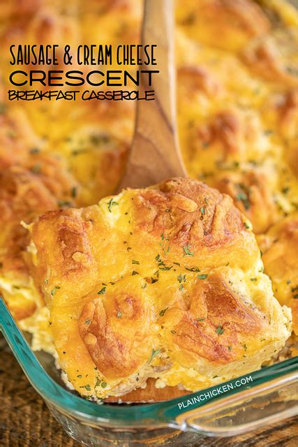 sausage-cream-cheese-crescent-breakfast-casserole image