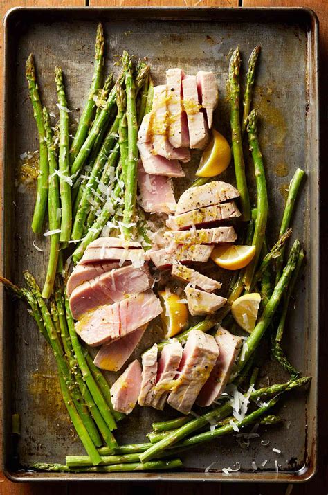 lemon-roasted-tuna-and-asparagus-better-homes image