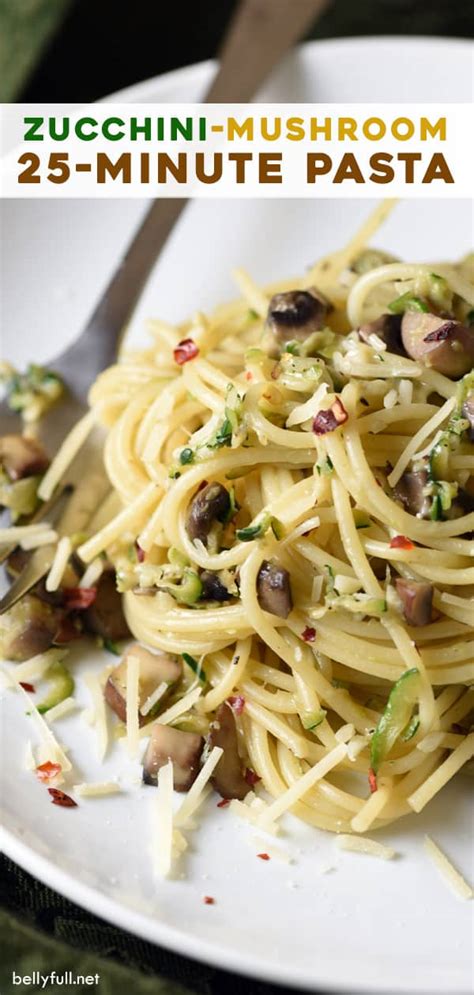 mushroom-zucchini-pasta-25-minute-meal-belly-full image