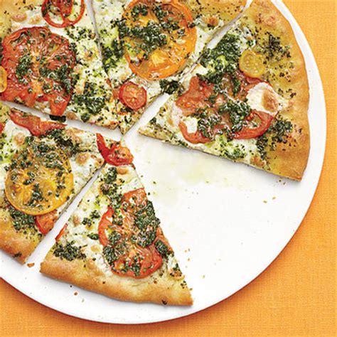 fresh-mozzarella-heirloom-tomato-basil-pizza image
