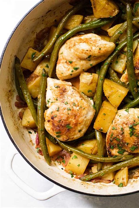 chicken-with-lemon-garlic-green-beans-potatoes image