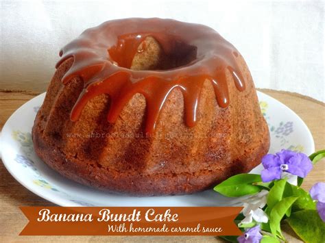 banana-bundt-cake-with-caramel-glaze-ambrosia image