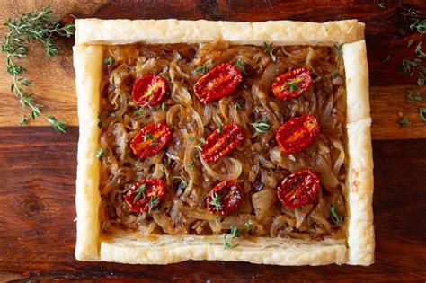 5-ingredient-onion-tart-with-mushrooms-the-wimpy image
