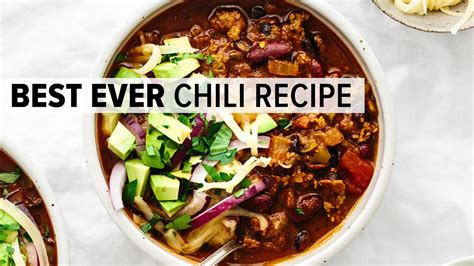 best-ever-chili-recipe-an-easy-beef-chili-bursting image