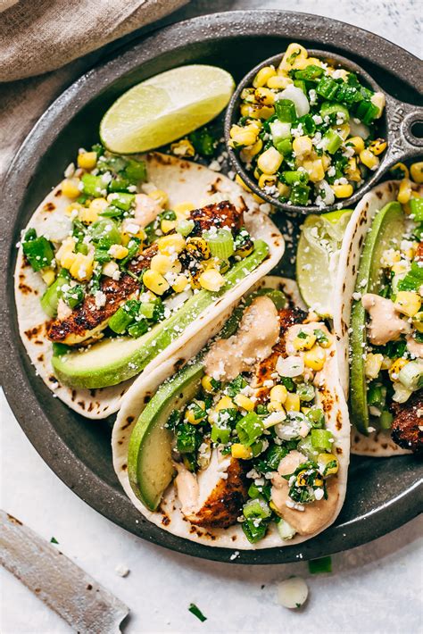 mexican-street-corn-chicken-tacos-recipe-little-spice image