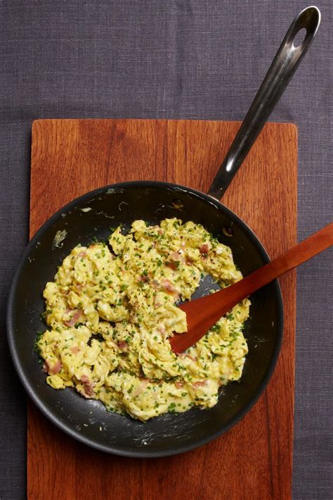 scrambled-eggs-with-prosciutto-fontina-and-chives image