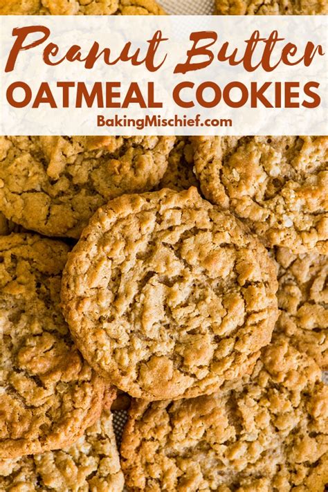easy-peanut-butter-oatmeal-cookies-baking-mischief image