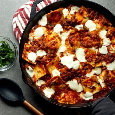 skillet-ravioli-lasagna-recipe-eatingwell image