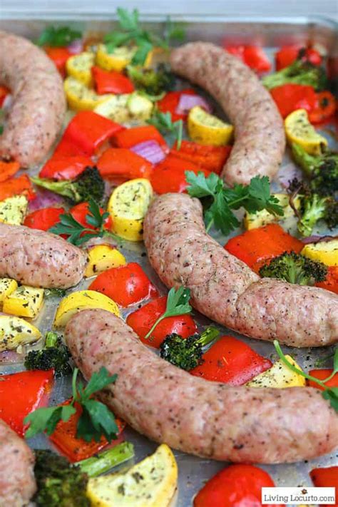 sheet-pan-chicken-sausage-and-vegetables-living image